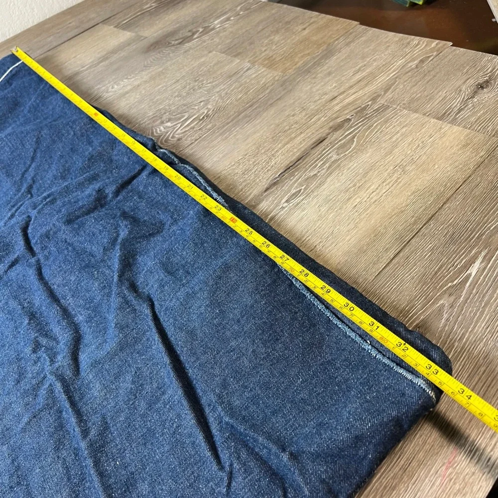 Vintage 1950/1960s dark wash selvedge Denim Laundry Bag with adjustable string